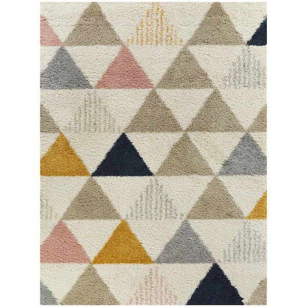 BALTA Parler Tan 2 ft. 7 in. x 7 ft. Geometric Runner Rug