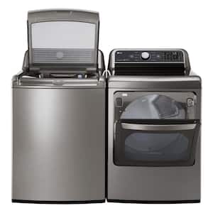 5.0 cu. ft. HE Mega Capacity Smart Top Load Washer w/ TurboWash3D and Wi-Fi Enabled in Graphite Steel, ENERGY STAR