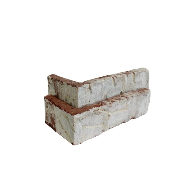 7.625 in. x 3.625 in. x 2.25 in. x 0.5 in. Glacier Bay Thin Brick Corners (Box of 18-Bricks)