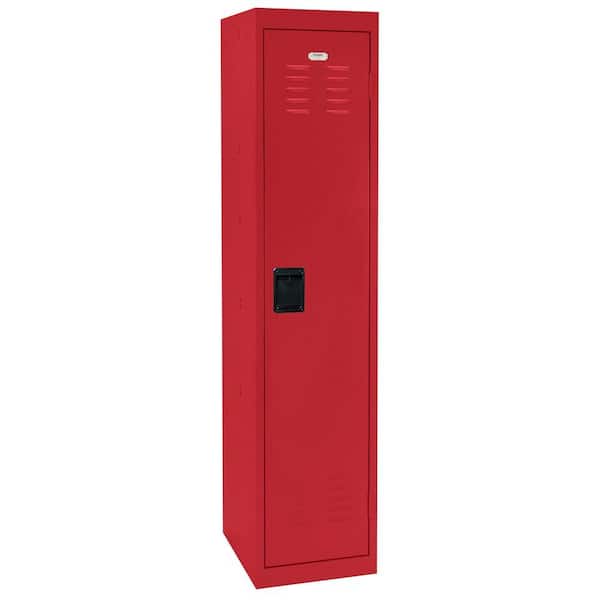 Sandusky 66 in. H x 15 in. W x 18 in. D Single-Tier Welded Steel Storage Locker in Red