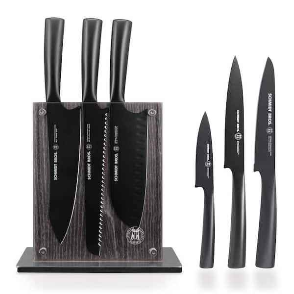Best Buy: Schmidt Brothers Jet Black 7-Piece Knife Block Set Matte  Black/Stainless Steel SBCJB07PM1