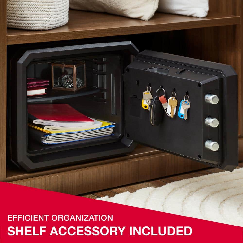 Black Small Fireproof Waterproof Safe with Combination Lock