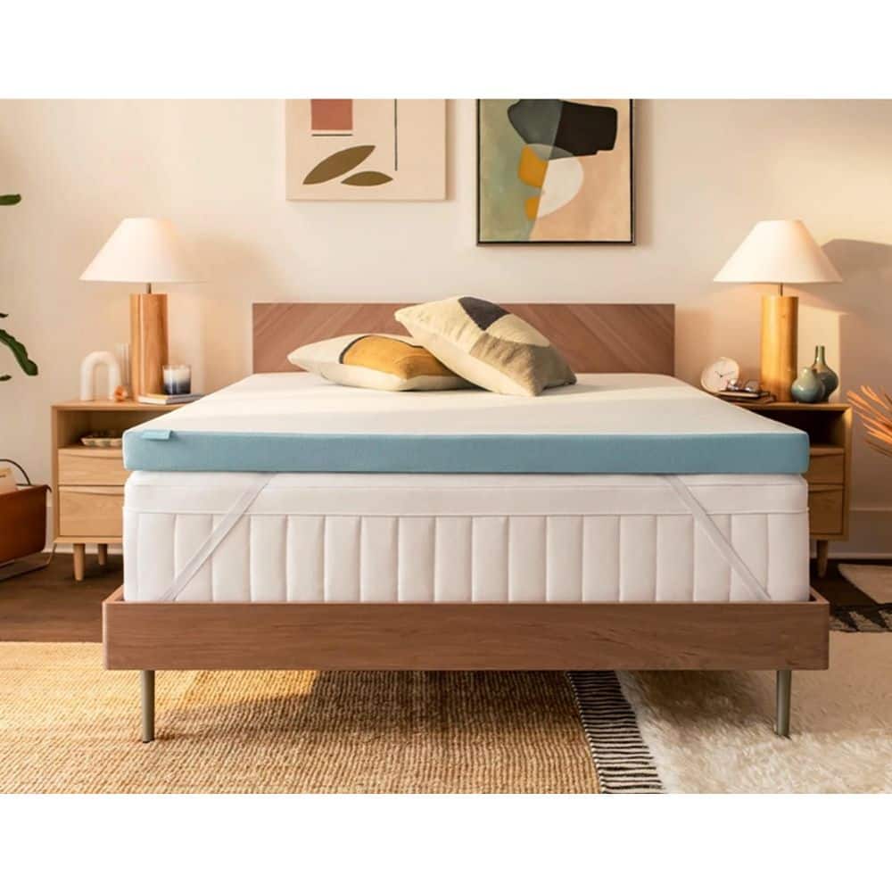 Rest Haven 2 inch Ultra-Soft Plush Pillow Top Mattress Topper with Straps, California King