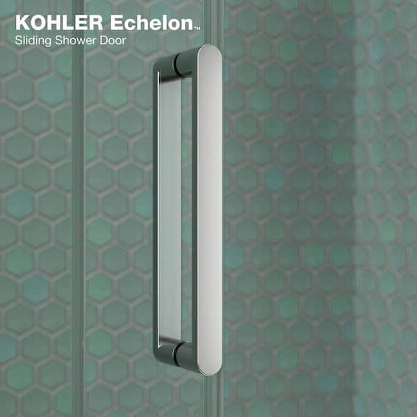 Echelon 56-60 in. W x 72 in in. H Sliding Frameless Shower Door in Bright Polished Silver with 5/16 in. Thick Glass