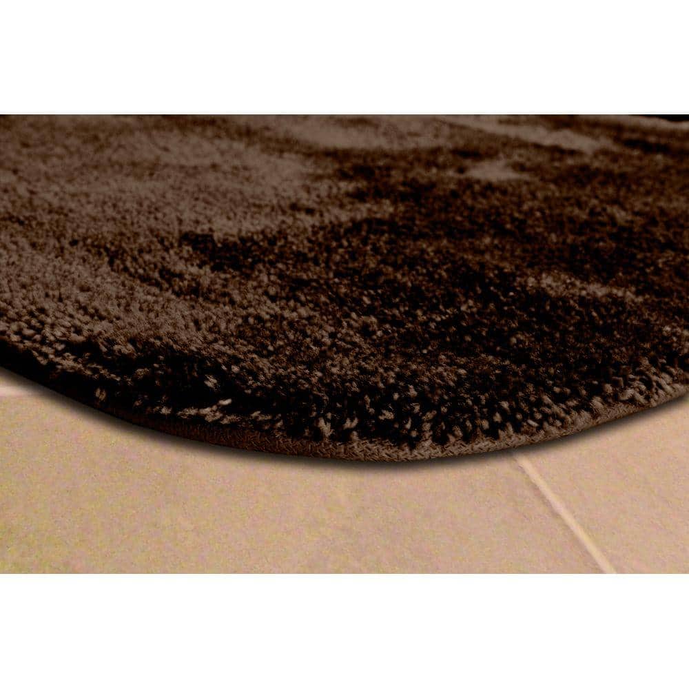 Finest Luxury Chocolate Ultra Plush Washable 2-Piece Bath Rug Set