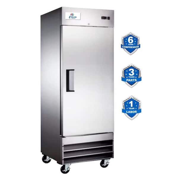 23 cu. ft. NSF Commercial Single Door Refrigerator in Stainless Steel
