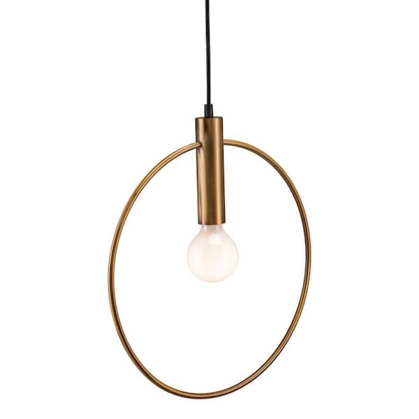 HomeRoots Julia 12 in. Gold Indoor Ceiling Lamp