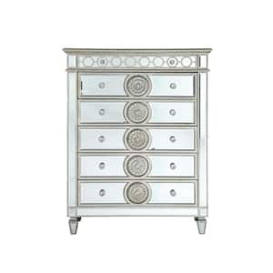 Varian Mirrored 6 Drawer 21 in. Chest of Drawers