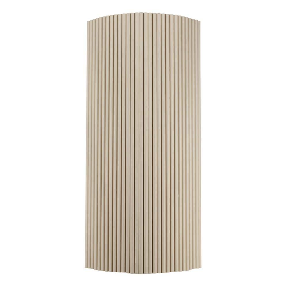 Sample 10 in. x 6 in. x 0.43 in. Wood Half Circle Flexible Multi-Purpose Siding Panel in Light Cold Oak (Set of 1pc) price history on PriceWatchPro