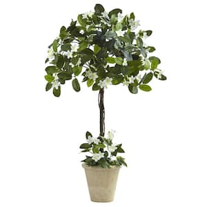 3 ft. Artificial Stephanotis Topiary with Planter