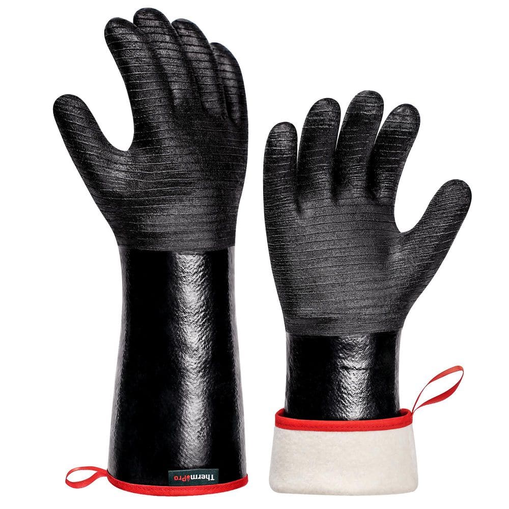 "Heat Resistant BBQ Gloves, Up to 932°F, 14"" Waterproof Oven & Grill Gloves-TP100" price history on PriceWatchPro