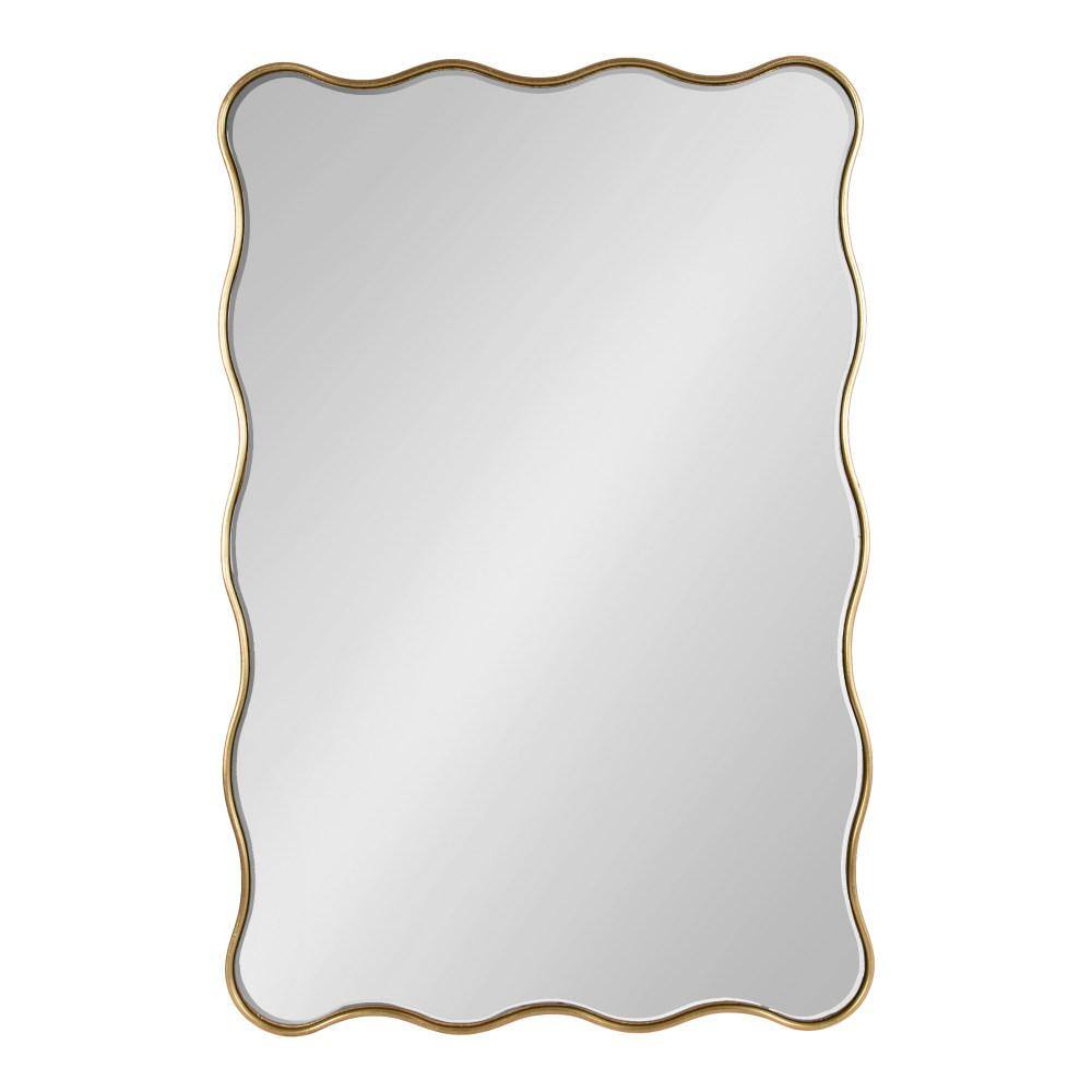 Viona 24" x 36" Gold Scalloped Edge Vanity Mirror