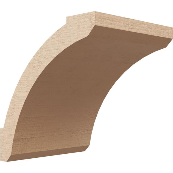 Ekena Millwork 5 in. x 6 in. x 6 in. Lafayette Rough Cedar Woodgrain Timberthane Polyurethane Knee Brace, Primed