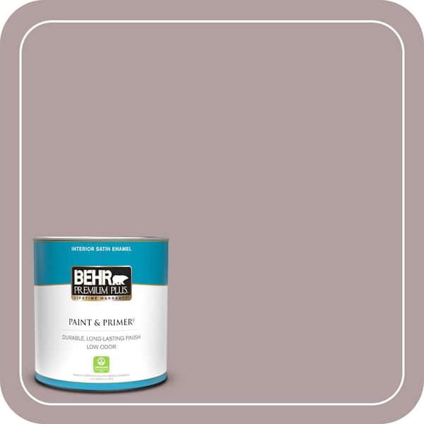 BEHR PREMIUM PLUS 1 qt. #HDC-CT-18 Violet Vista Satin Enamel Low Odor Interior Paint & Primer