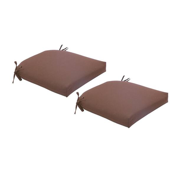 Hampton Bay Cashew Deluxe Square Outdoor Seat Cushion (2-Pack)