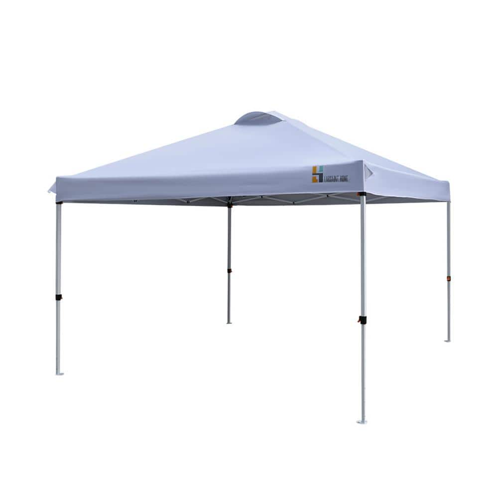 10 ft. x 10 ft. White Pop Up Canopy, Portable Folding Instant Canopy Tent w