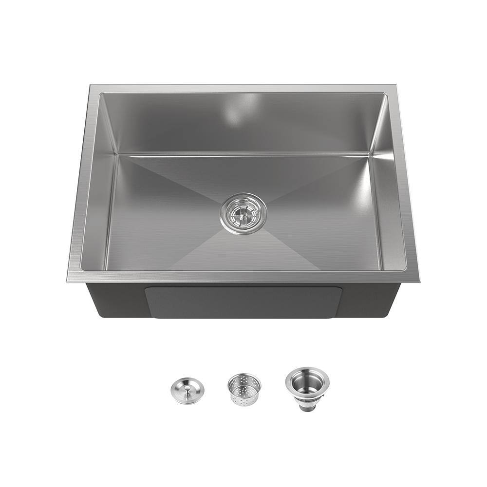 27 in. Undermount Single Bowl 20-Gauge Stainless Steel Workstation Kitchen Sink with US Standard Drain and Hook price history on PriceWatchPro