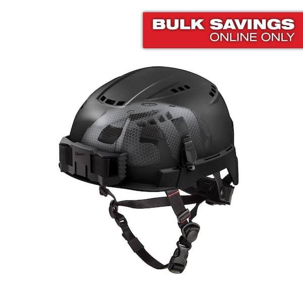 BOLT Black Type 2 Class C Vented Safety Helmet with IMPACT-ARMOR Liner