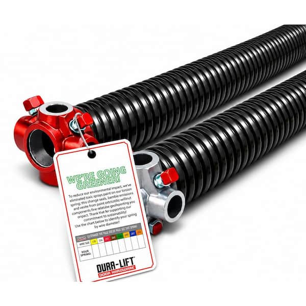 0.207 in. Wire x 1.75 in. D x 23 in. L Torsion Springs in Yellow Left and Right Wound Pair for Sectional Garage Doors