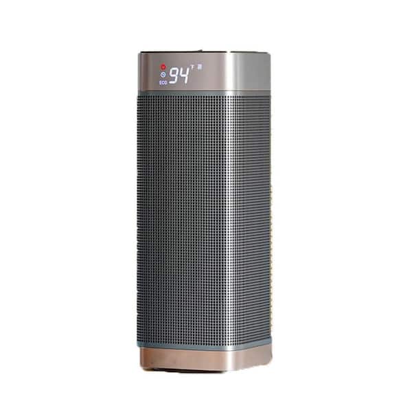 1500 W 6.3 in. Electric Tower Ceramic Forced Air Space Heater w/ Thermostat, Remote, Oscillating, Timer & Powerful Wind