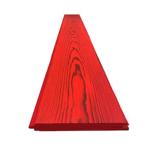 3/4 in. x 6 in. x 7 ft. Wire Brushed Thermally Modified Red Stained Knotty Pine Tongue and Groove Siding Board(1-Piece)