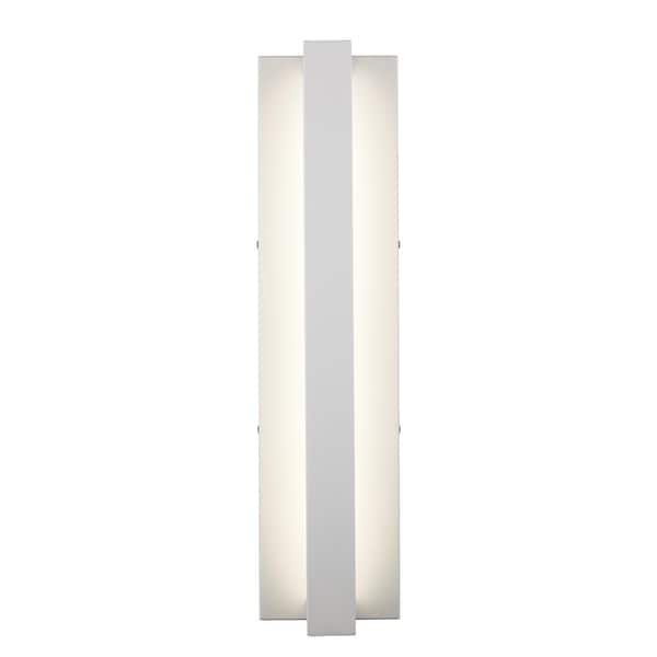 Archer 24 in. White Integrated LED Outdoor Wall Light Fixture