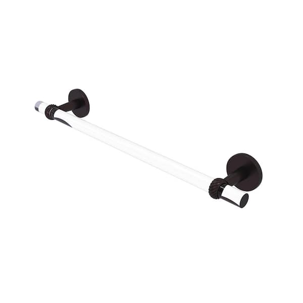 Allied Brass Clearview 24 in. Towel Bar with Twisted Accents in Antique Bronze