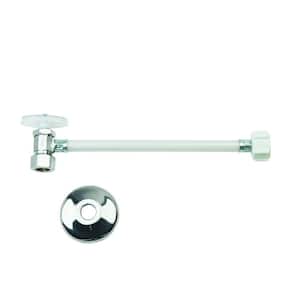 1/2 in. Compression Multi-Turn Valve x 7/8 in. Ballcock Nut x 9 in. Vinyl Toilet Supply Line with Flange