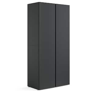 36 in. W x 74 in. H x 18 in. D 3-Shelf Steel Freestanding Cabinet in Graphite Grey