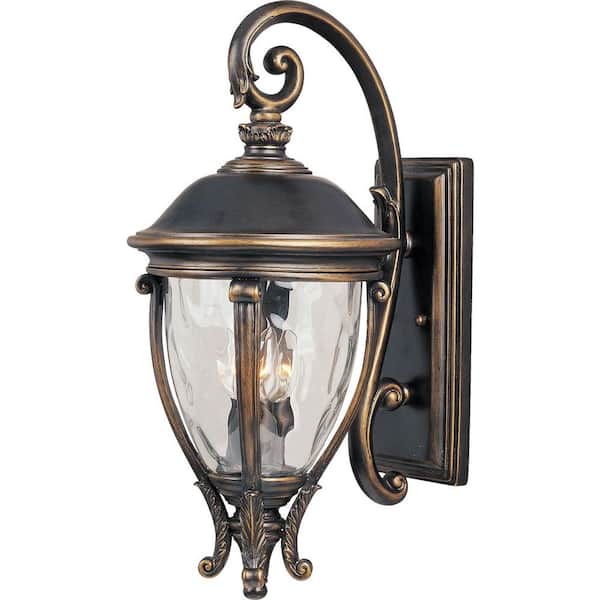 Camden Vivex 3-Light Golden Bronze Outdoor Wall Lantern Sconce