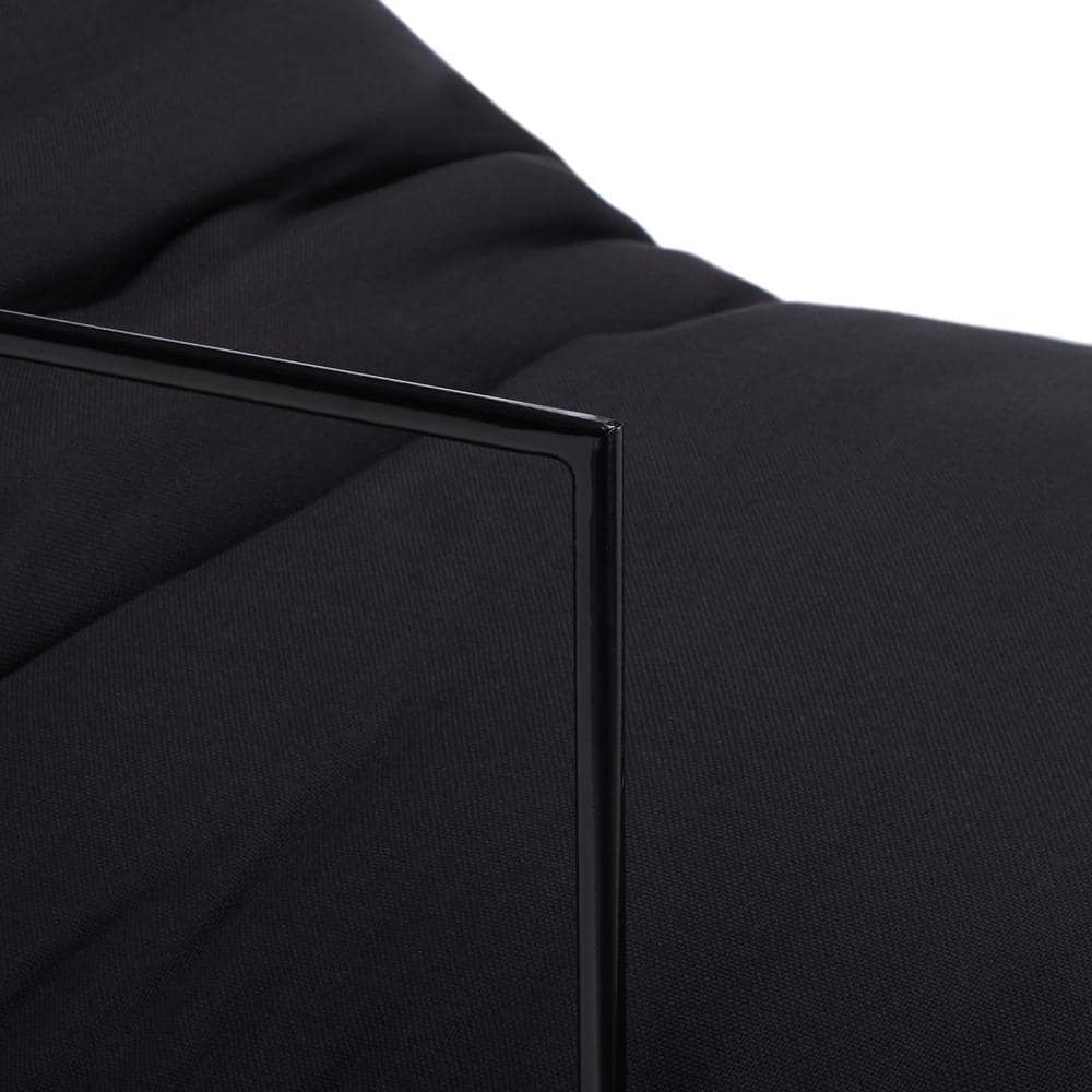 Portland Black Iron Frame Pillow Top Accent Chair