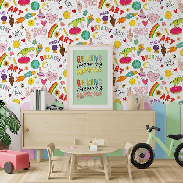 Graham & Brown Sticker Doodle Multi Wallpaper