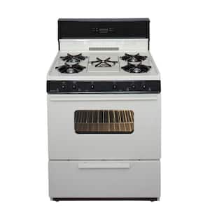 30 in. 3.91 cu. ft. Freestanding Gas Range with 5th Burner and Griddle Package in Biscuit