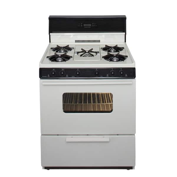 Unbranded 30 in. 3.91 cu. ft. Freestanding Gas Range with 5th Burner and Griddle Package in Biscuit