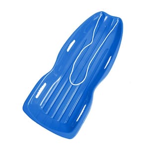 BLUE Downhill Winter Toboggan Snow Sled with Rope (1-Piece of Medium And 1-Piece of Small)