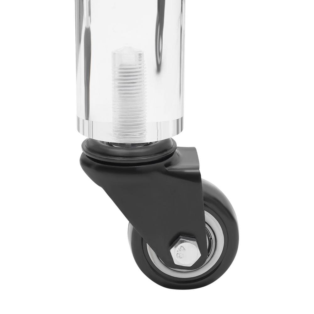 Clear Acrylic 2-Tier Rolling Printer Stand with Wheels