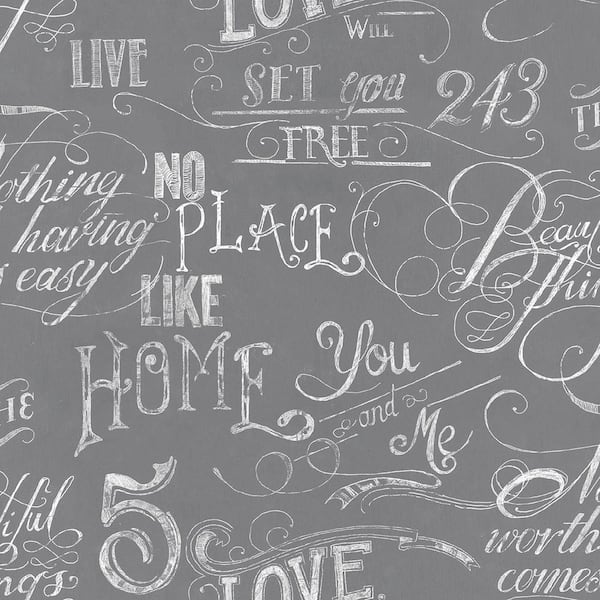 Transform Chalkboard Grey Peel and Stick Wallpaper