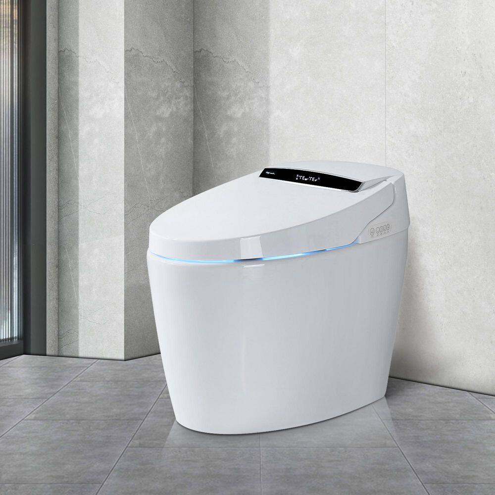 Elongated Smart Bidet Toilet 1.32 GPF in White with Auto Flush, Heated Seat, Warm Air Dryer price history on PriceWatchPro