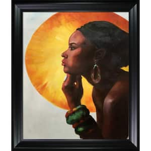 African Sun Reproduction by Kateryna Bortsova Black Matte Framed People Oil Painting Art Print 25 in. x 29 in.