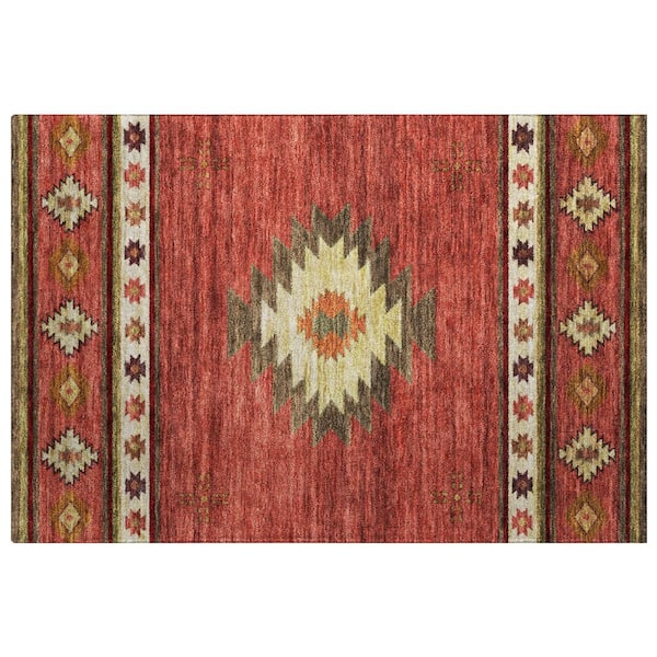 Dream Shag Premium Machine Washable Abstract ADS179 Spice 2 ft. x 3 ft. Accent Rug