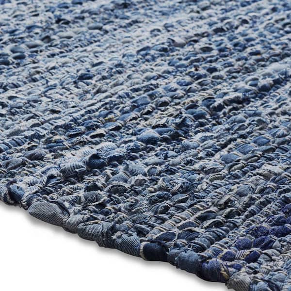 Chesapeake Merchandising Chindi Denim 5 ft. x 7 ft. Indoor Area