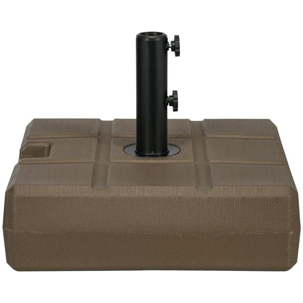 Fillable Patio Umbrella Base-Heavy Duty Base for 1.25 in. to 2 in. Poles, 88lbs Sandr Capacity, Wood-Look in Brown price history on PriceWatchPro