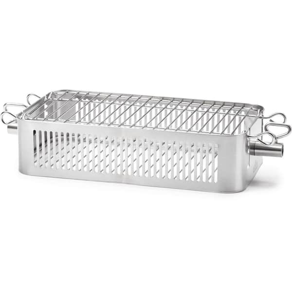 NAPOLEON Stainless Steel Adjustable Grill Rotisserie Basket 57013
