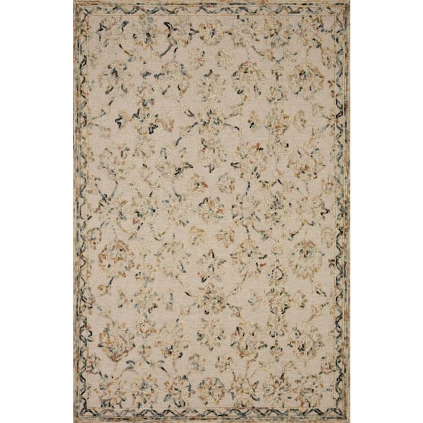 LOLOI II Halle Lagoon/Multi 2 ft. 3 in. x 3 ft. 9 in. Traditional Wool Pile Area Rug