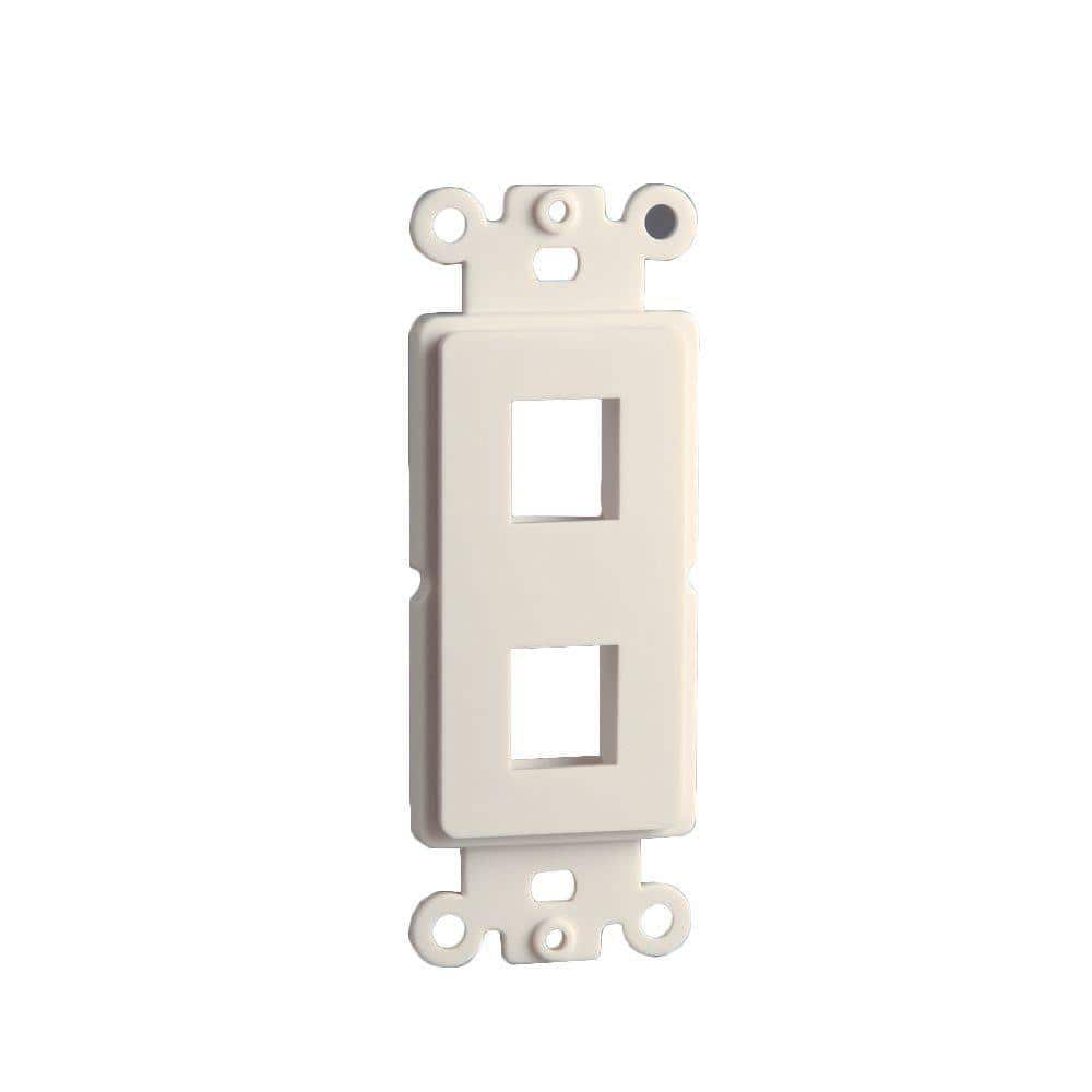 Reviews For Commercial Electric 2-port Decor Data Wall Plate Insert 