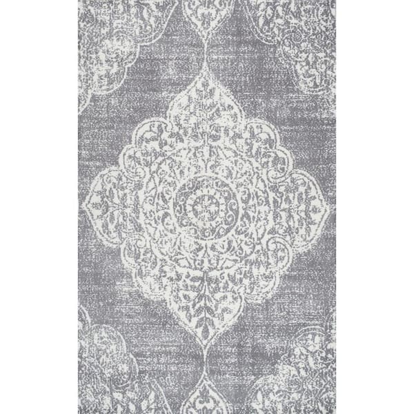 nuLOOM Zoraida Oriental Persian Gray 8 ft. x 10 ft. Area Rug