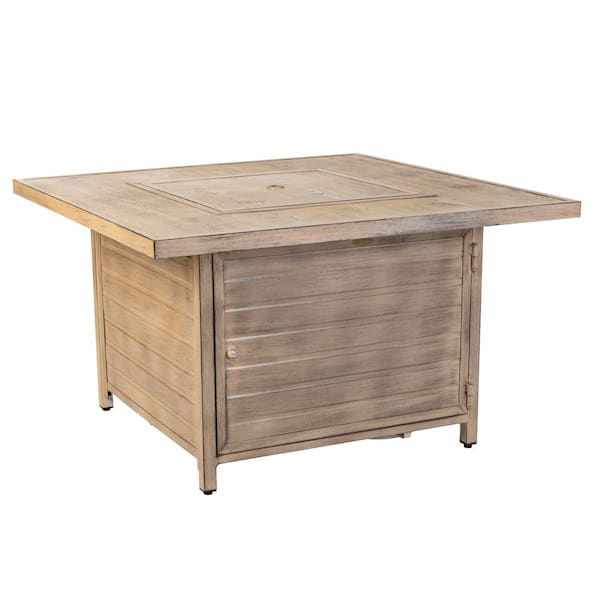 Fire Sense Langhorne 40 in. x 24 in. Square Aluminum Propane Fire Pit