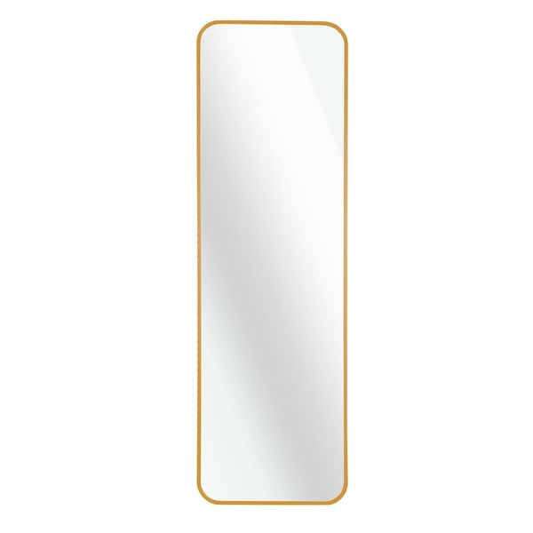 LCEPURE TRADE INC Gold 14 in. W x 47 in. H Metal Framed Rectangle Door Mirror, Wall Mirror for Bathroom, Entryway