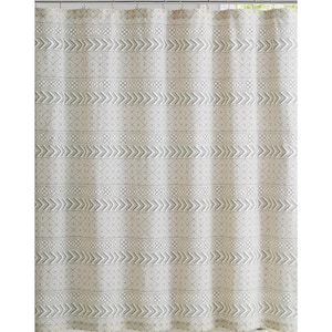 Chase 72 in. Geometric Shower Curtain