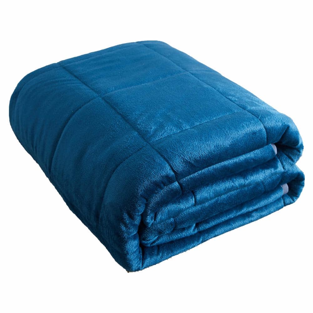 Sutton Home Fashions Navy Mink to Mink 20 Lbs. Weighted Blanket AVWBMM